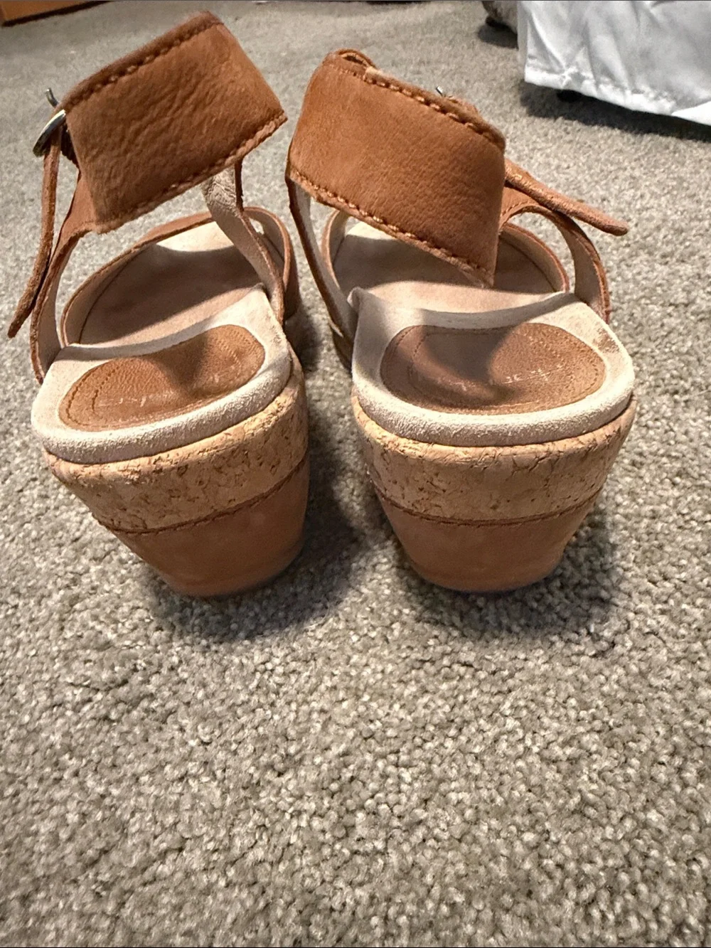 Dansko Women's Tan Cork Wedge Sandals - Picture 5 of 6